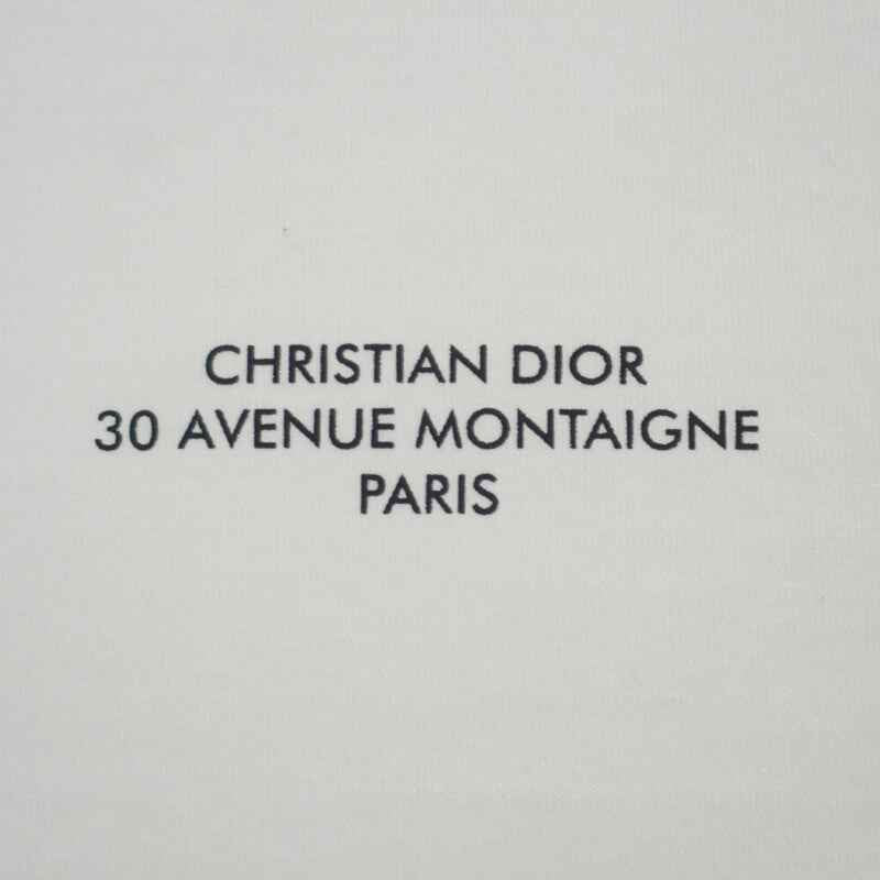 ディオール Dior Montaigne XXL 593J668D3018 半袖Tシャツ コットン ホワイト メンズ【中古】【Aランク】