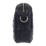 ボッテガヴェネタ BOTTEGA VENETA イントレチャート カメラバッグ 755925V2HL18803 ショルダーバッグ カーフ ブラック シルバー金具 メンズ レディース【中古】【Aランク】