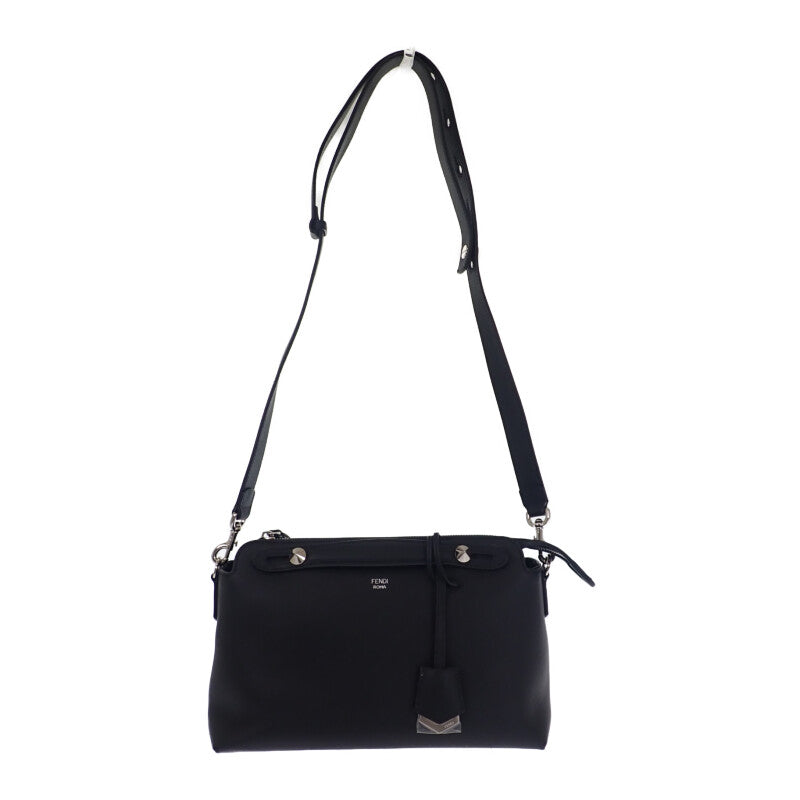 芬迪 FENDI By The Way 中號 8BL146 兩用包 肩背包 小牛皮 黑色 銀色金屬件 女款【二手】【A級品】