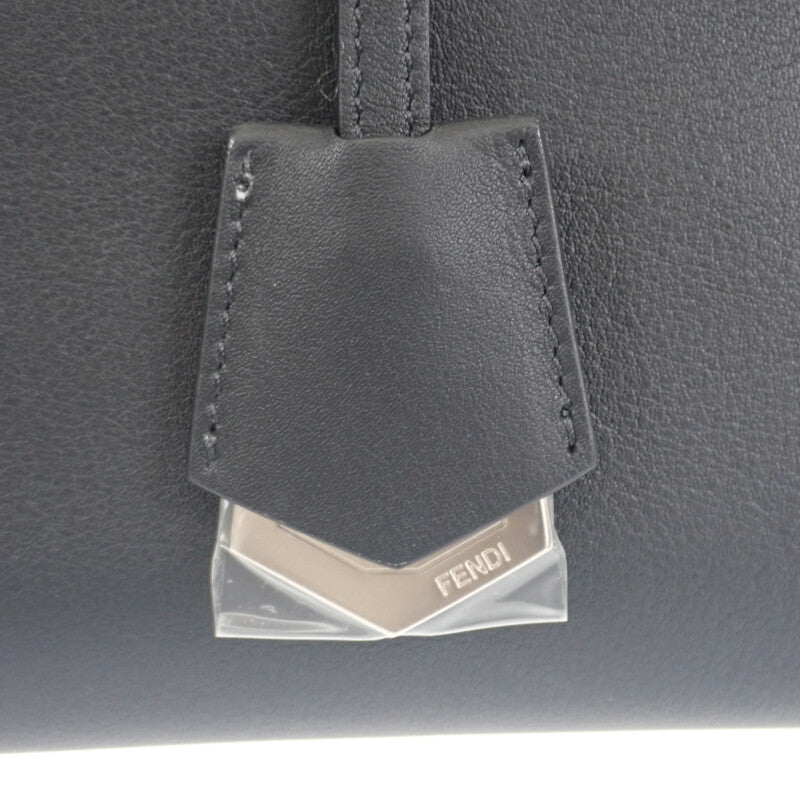 芬迪 FENDI By The Way 中號 8BL146 兩用包 肩背包 小牛皮 黑色 銀色金屬件 女款【二手】【A級品】