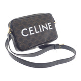 セリーヌ CELINE ミディアムメッセンジャー 194502CIM.38OG ショルダーバッグ PVC ブラック ゴールド金具 レディース【中古】【Aランク】
