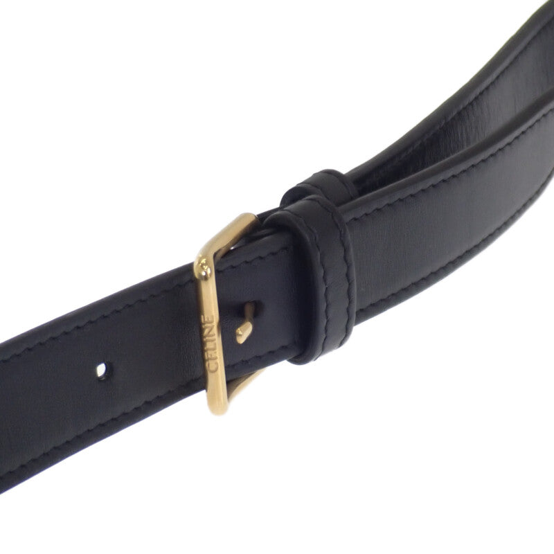 セリーヌ CELINE ミディアムメッセンジャー 194502CIM.38OG ショルダーバッグ PVC ブラック ゴールド金具 レディース【中古】【Aランク】