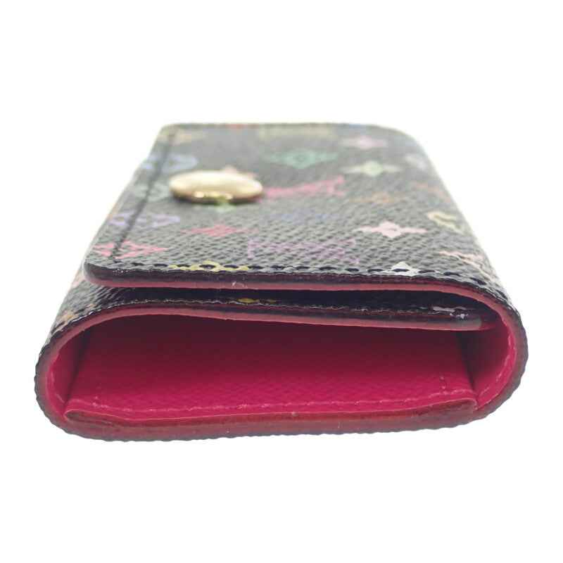ルイヴィトン LOUIS VUITTON マルチカラーミュルティクレ4 M93732 キーケース モノグラム ブラック グルナード ゴールド金具 レディース【中古】【Aランク】