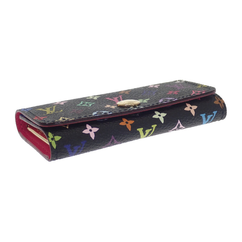 路易威登 LOUIS VUITTON 彩色Monogram四連鑰匙包 M93732 鑰匙包 Monogram 黑色 石榴紅 金色金屬配件 女士【中古】【A級】