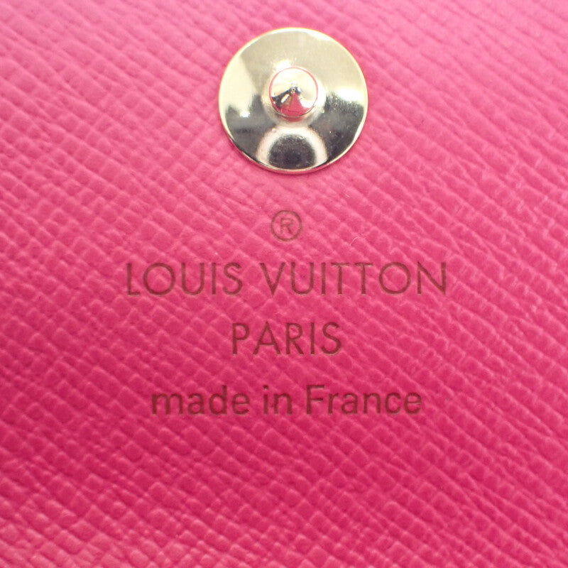 路易威登 LOUIS VUITTON 彩色Monogram四連鑰匙包 M93732 鑰匙包 Monogram 黑色 石榴紅 金色金屬配件 女士【中古】【A級】