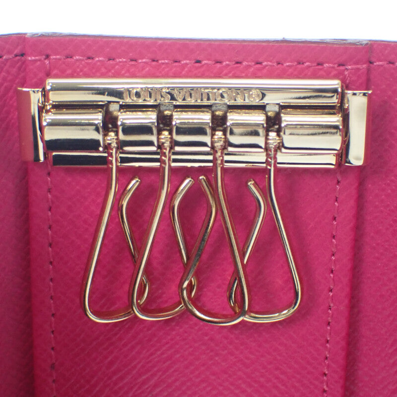 路易威登 LOUIS VUITTON 彩色Monogram四連鑰匙包 M93732 鑰匙包 Monogram 黑色 石榴紅 金色金屬配件 女士【中古】【A級】