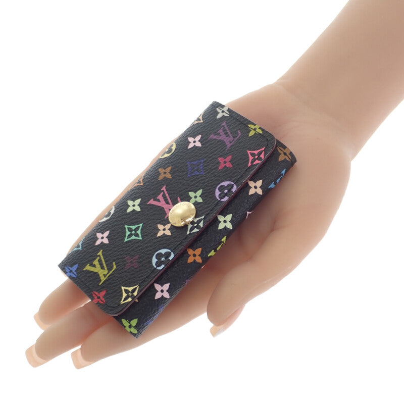 ルイヴィトン LOUIS VUITTON マルチカラーミュルティクレ4 M93732 キーケース モノグラム ブラック グルナード ゴールド金具 レディース【中古】【Aランク】