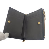 ボッテガヴェネタ BOTTEGA VENETA ソルスティス スモール 788055 二つ折り財布 イントレチャート グレー ゴールド金具 メンズ レディース【中古】【Aランク】