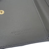 ボッテガヴェネタ BOTTEGA VENETA ソルスティス スモール 788055 二つ折り財布 イントレチャート グレー ゴールド金具 メンズ レディース【中古】【Aランク】