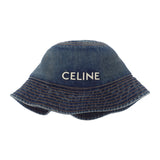 セリーヌ CELINE トレイルウォッシュデニム バケット S ハット コットン ブルー メンズ【中古】【Aランク】