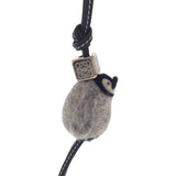 ロエベ LOEWE ベビーペンギン C621232X23 バッグチャーム カーフ フェルト グレー シルバー金具 レディース【中古】【Aランク】