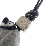 ロエベ LOEWE ベビーペンギン C621232X23 バッグチャーム カーフ フェルト グレー シルバー金具 レディース【中古】【Aランク】