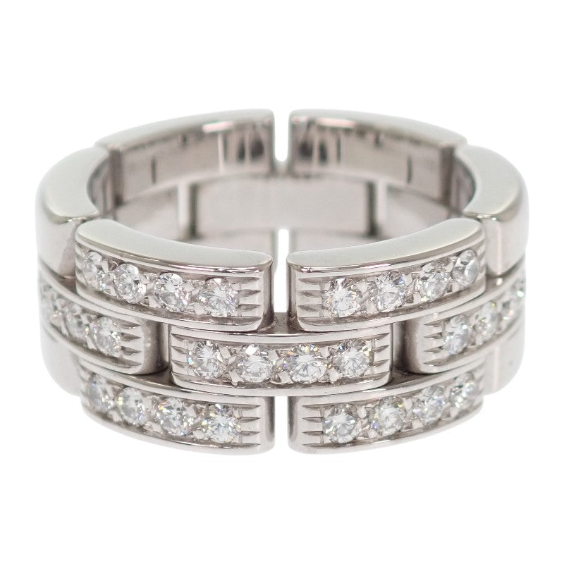 卡地亞 CARTIER Maillon Panthère 3圈 10號 N4127250 戒指 K18白金 鑽石 女士 男士【中古】【A級品】