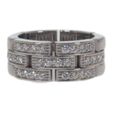 カルティエ CARTIER マイヨンパンテール 3連 10号 N4127250 リング K18ホワイトゴールド ダイヤモンド レディース メンズ【中古】【Aランク】