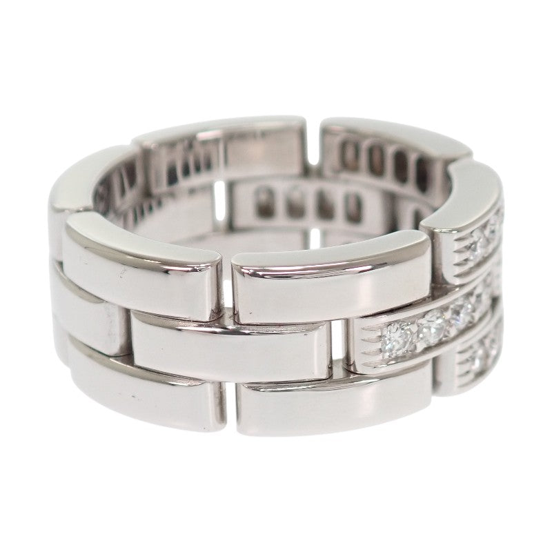 卡地亞 CARTIER Maillon Panthère 3圈 10號 N4127250 戒指 K18白金 鑽石 女士 男士【中古】【A級品】