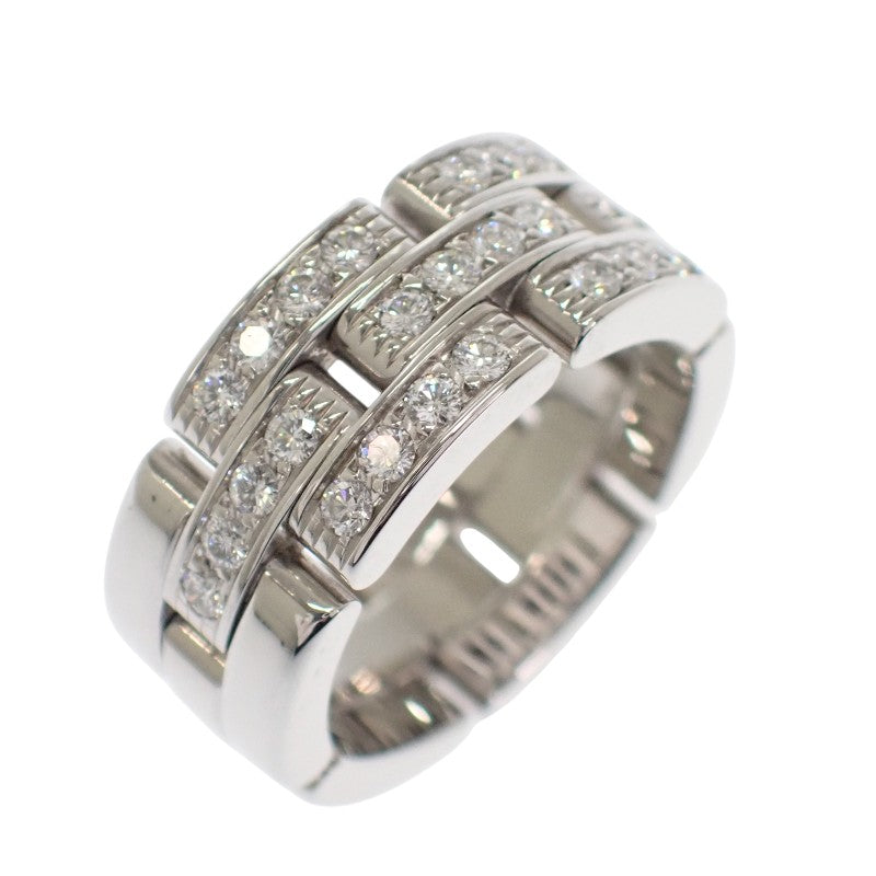 カルティエ CARTIER マイヨン パンテール 3連 10号 N4127250 リング K18ホワイトゴールド ダイヤモンド レディース メンズ【中古】【Aランク】
