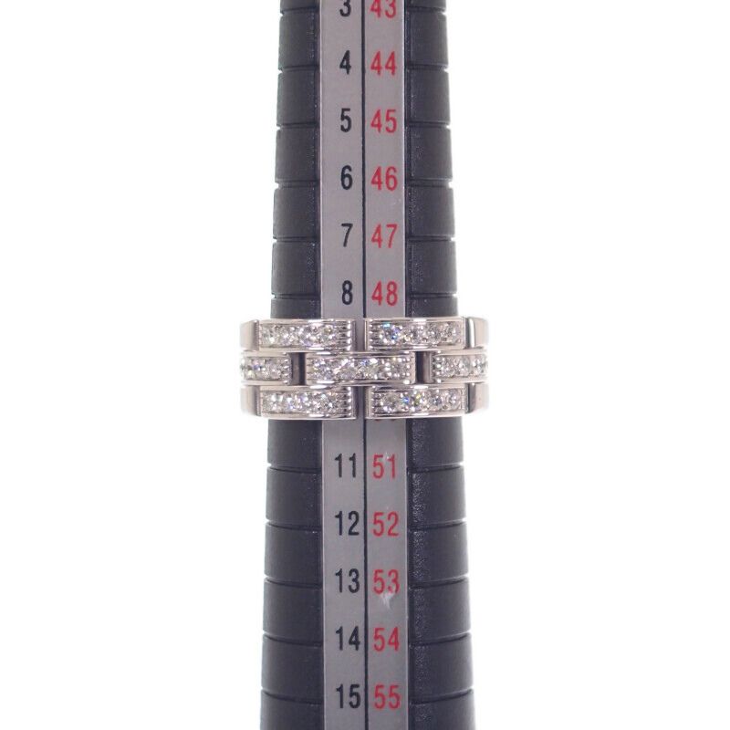 カルティエ CARTIER マイヨン パンテール 3連 10号 N4127250 リング K18ホワイトゴールド ダイヤモンド レディース メンズ【中古】【Aランク】