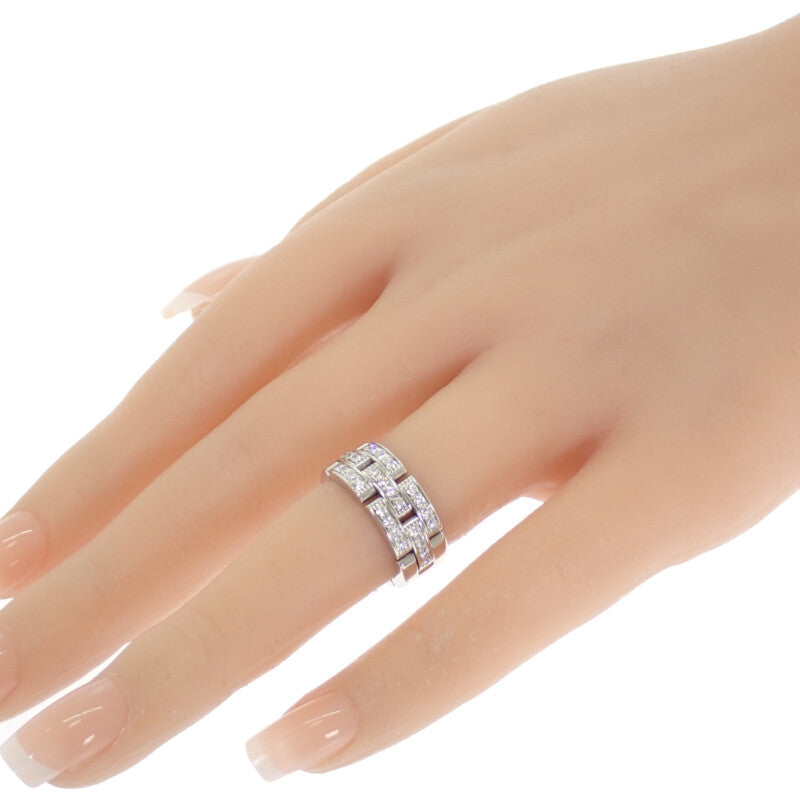 カルティエ CARTIER マイヨン パンテール 3連 10号 N4127250 リング K18ホワイトゴールド ダイヤモンド レディース メンズ【中古】【Aランク】