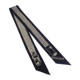 エルメス HERMES ツイリー トレゾール ドゥ メドール スカーフ シルク ブラック レディース【中古】【Aランク】