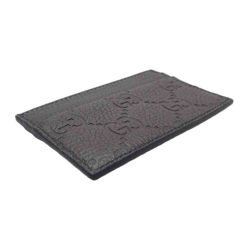 グッチ GUCCI インプリント 835151AAE511000 カードケース グレインレザー ブラック メンズ レディース【中古】【Aランク】