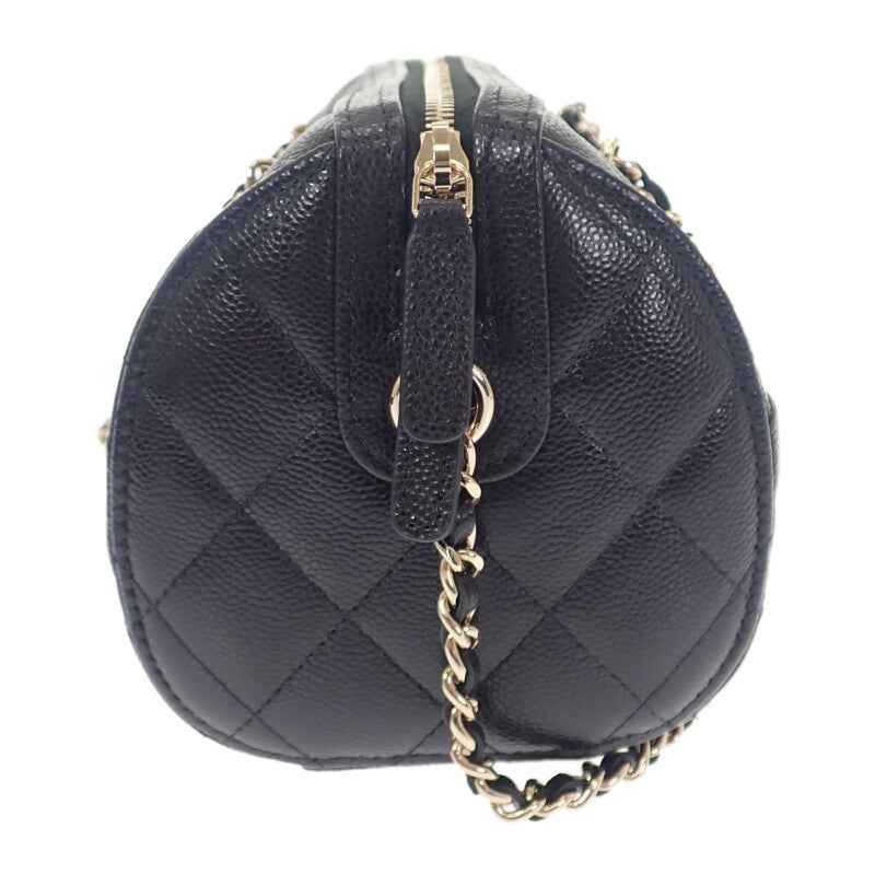 シャネル CHANEL マトラッセ ミニボストン 2025SS AP4474 B10583 2WAYバッグ ショルダーバッグ キャビアスキン ブラック ゴールド金具 レディース【中古】【Aランク】