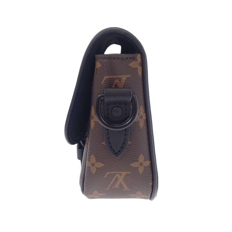 ルイヴィトン LOUIS VUITTON モンスリ メッセンジャーPM M47060 ショルダーバッグ モノグラム マカサー キャンバス ブラウン レディース メンズ【中古】【Aランク】