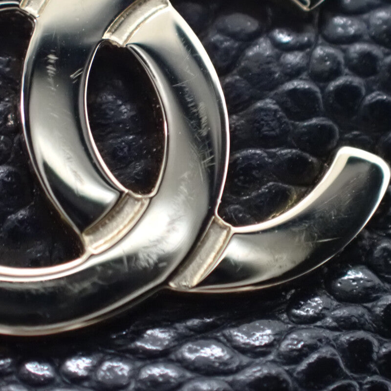 香奈兒 CHANEL 經典拉鍊零錢包 AP2061 零錢包 魚子醬皮革 黑色 金色五金 女士【中古】【A級】