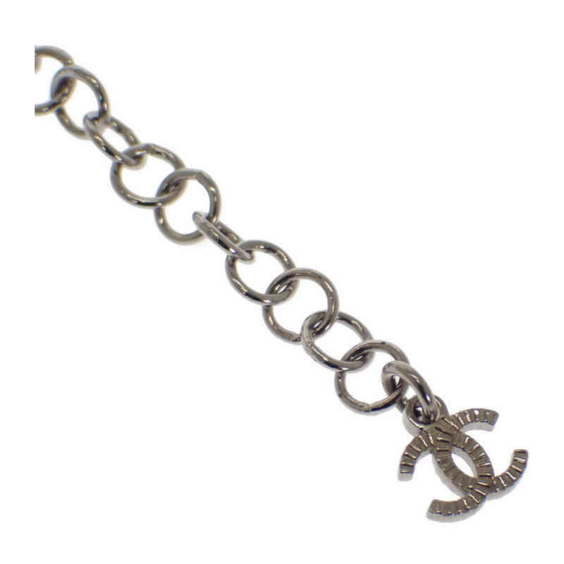 シャネル CHANEL CCロングペンダント ネックレス メタル フェイクパール クリスタル シルバー レディース【中古】【Aランク】