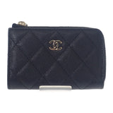 シャネル CHANEL キーリング AP0221 B10583 コインケース キャビアスキン ブラック ゴールド金具 レディース【中古】【Aランク】
