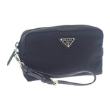 プラダ PRADA スモール Re-Nylon 1NS021 ポーチ ナイロン ブラック シルバー金具 レディース メンズ ユニセックス【中古】【Aランク】