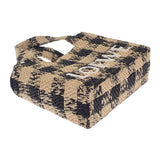 ロエベ LOEWE フォントトート ミニ ALF1V46X10 ショルダーバッグ ラフィア レザー ブラック ナチュラル レディース【中古】【ABランク】