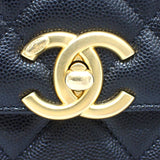 シャネル CHANEL スモールフラップバッグ AS4908 ショルダーバッグ キャビアスキン ブラック ゴールド金具 レディース【中古】【ABランク】
