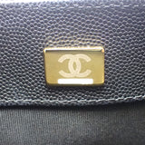シャネル CHANEL スモールフラップバッグ AS4908 ショルダーバッグ キャビアスキン ブラック ゴールド金具 レディース【中古】【ABランク】