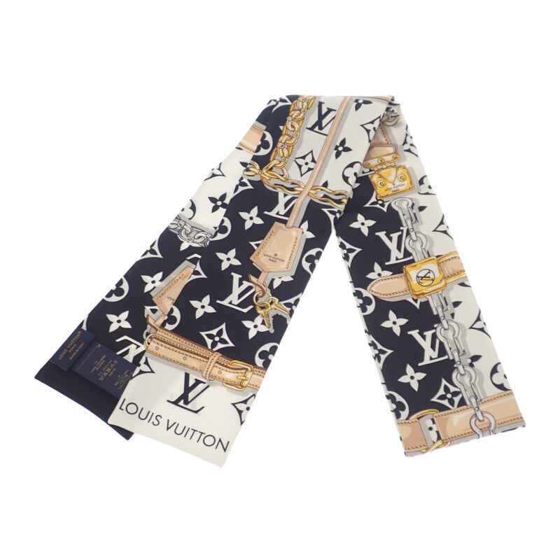 ルイヴィトン LOUIS VUITTON バンドー モノグラム コンフィデンシャル M78656 スカーフ シルク ノワール レディース【中古】【Aランク】
