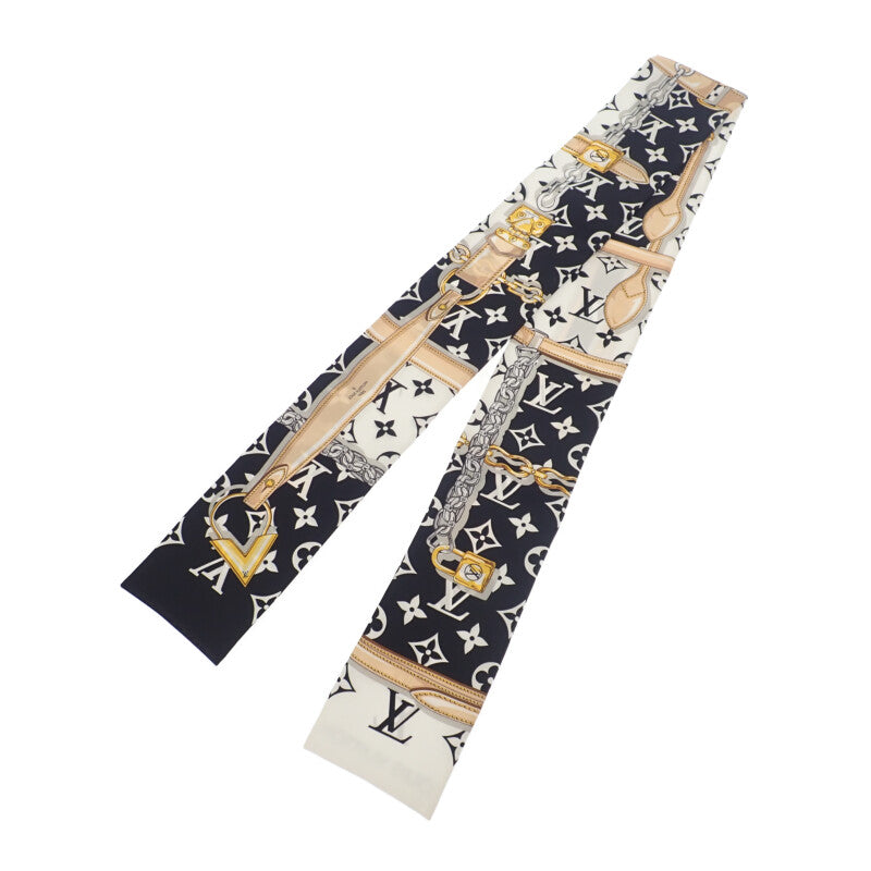 ルイヴィトン LOUIS VUITTON バンドー モノグラム コンフィデンシャル M78656 スカーフ シルク ノワール レディース【中古】【Aランク】