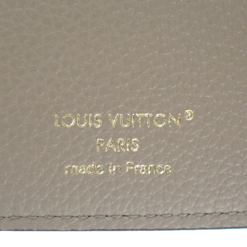 ルイヴィトン LOUIS VUITTON ポルトフォイユ・ヴィクトリーヌ M81861 三つ折り財布 モノグラムアンプラント トゥルトレール クレーム ゴールド金具 レディース メンズ【中古】【Sランク】