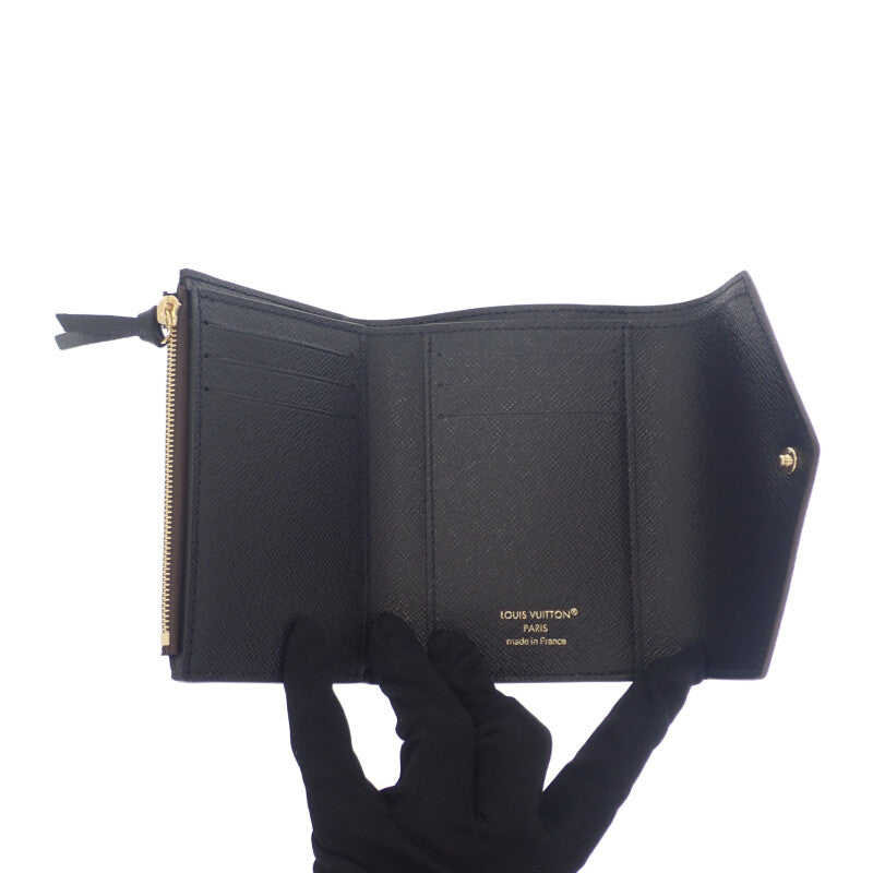 ルイヴィトン LOUIS VUITTON ポルトフォイユ ヴィクトリーヌ M81557 三つ折り財布 モノグラム リバース ブラウン レディース【中古】【Sランク】