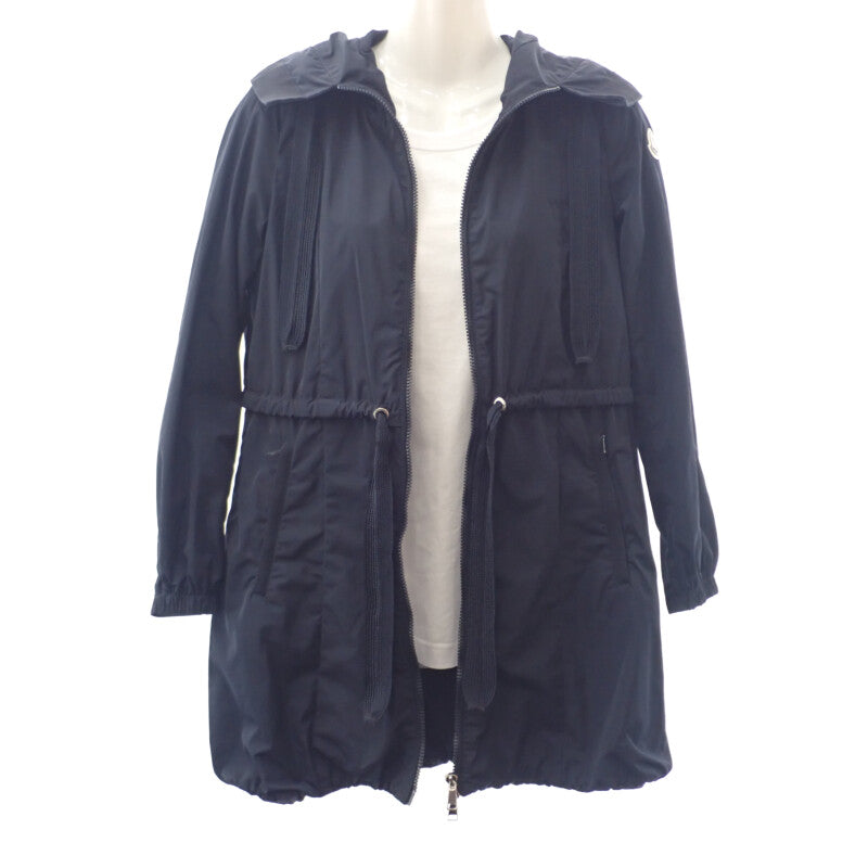 モンクレール MONCLER TOPAZE ジップアップ D10934910105_54543 モッズコート ポリエステル ネイビー レディース【中古】【ABランク】