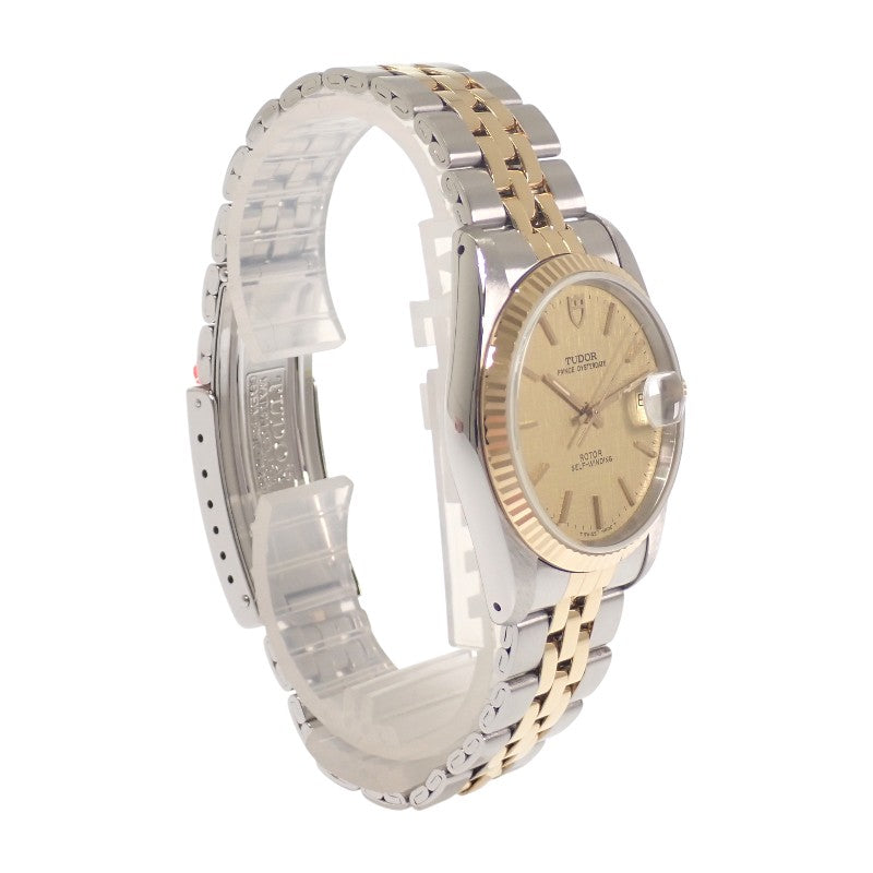 チューダー TUDOR チュードル プリンスデイト 74033 腕時計 ステンレススチール GP イエローゴールド 自動巻き ゴールド文字盤 メンズ【中古】【Aランク】