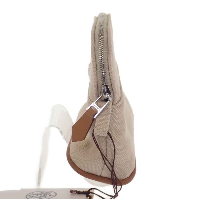 エルメス HERMES ボリード ミニミニ H103772M_01 ポーチ キャンバス ナチュラル アイボリー オレンジ レディース【中古】【Aランク】