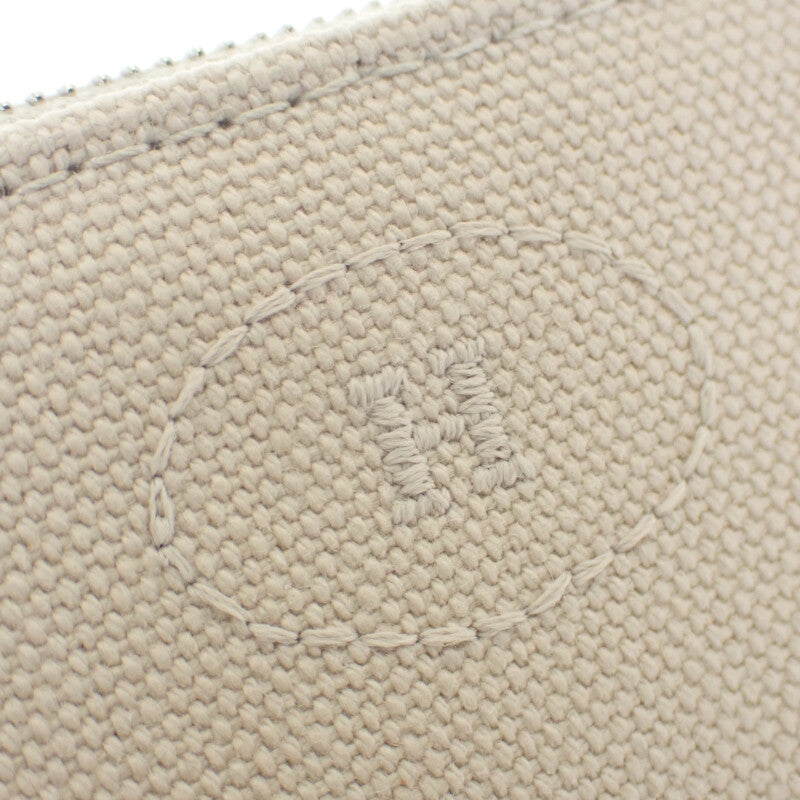 愛馬仕 HERMES Bolide Mini Mini H103772M_01 帆布化妝包 天然色 象牙白 橘色 女士【中古】【A級品】