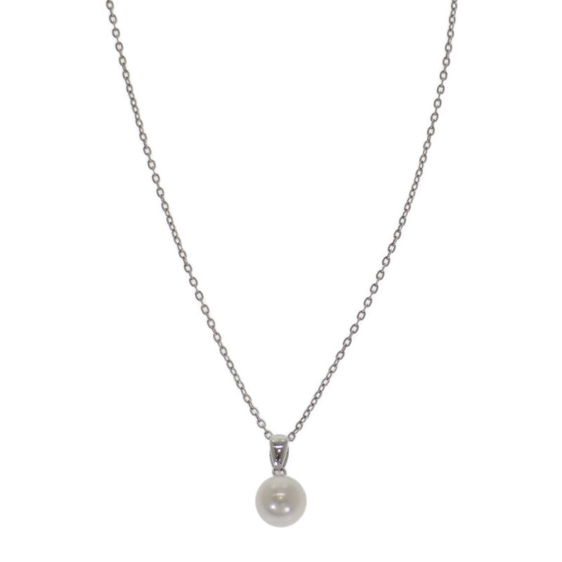 ミキモト MIKIMOTO パールペンダント ネックレス シルバー925 アコヤ真珠 シルバー金具 レディース【中古】【Aランク】