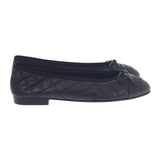 シャネル CHANEL マトラッセキルティング バレリーナ G26250-X01725-94305 バレエシューズ カーフスキン ブラック 38C レディース【中古】【SAランク】