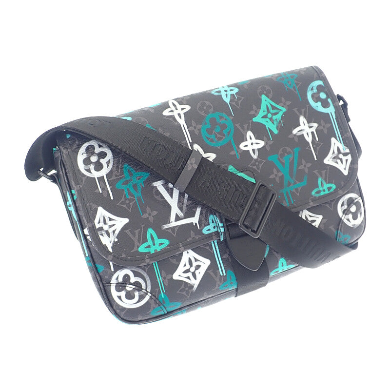 ルイヴィトン LOUIS VUITTON アーチー・メッセンジャー M21394 ショルダーバッグ モノグラムエクリプスキャンバス ブラック メンズ【中古】【Aランク】