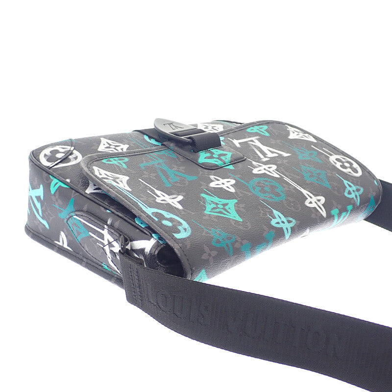 ルイヴィトン LOUIS VUITTON アーチー・メッセンジャー M21394 ショルダーバッグ モノグラムエクリプスキャンバス ブラック メンズ【中古】【Aランク】