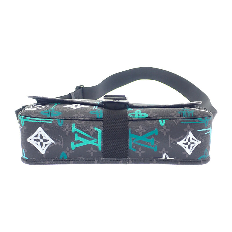 ルイヴィトン LOUIS VUITTON アーチー・メッセンジャー M21394 ショルダーバッグ モノグラムエクリプスキャンバス ブラック メンズ【中古】【Aランク】