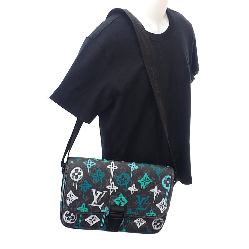 LOUIS VUITTON Archy Messenger M21394 Shoulder Bag Monogram Eclipse Canvas Black Men's【Used】【A Rank】