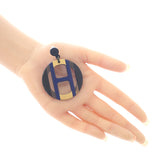 エルメス HERMES Hエキップ H057086FL25 ピアス バッファローホーン ブルー ブラウン レディース【中古】【Aランク】