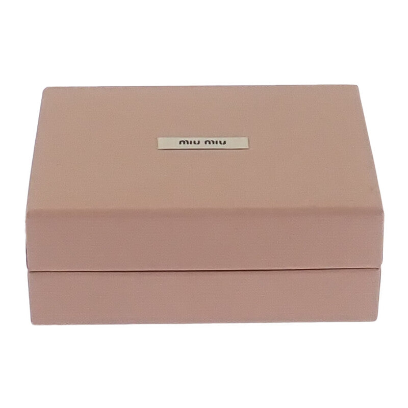 ミュウミュウ MIUMIU マテラッセレザー 5MC076_AFPP_F0002 カードケース ラムスキン ブラック ゴールド金具 レディース【中古】【ABランク】