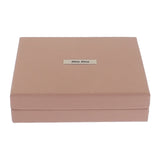 ミュウミュウ MIUMIU ロゴ レザー コインケース 5MC0932C3Y カードケース カーフ コニャック ブラウン系 ゴールド金具 レディース【中古】【ABランク】